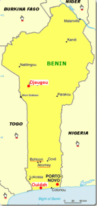 Carte Bénin